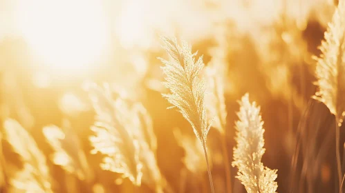 Warm Golden Light on Tall Grasses