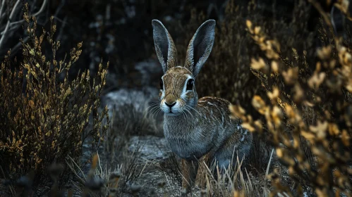 Realistic Rabbit in Wilderness