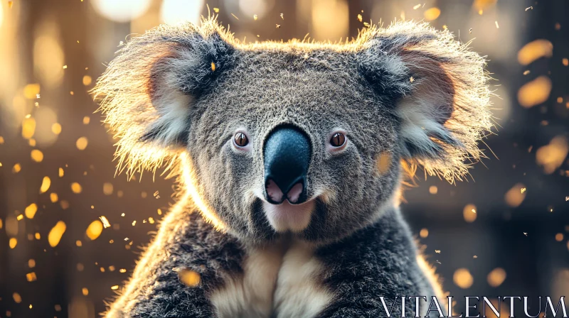 Koala in Radiant Backlighting AI Image