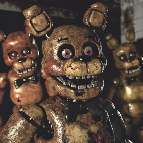 Rusty and Decayed Animatronic Bears