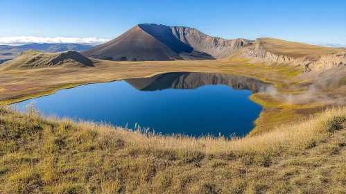 Peaceful Mountainous Lake Reflection