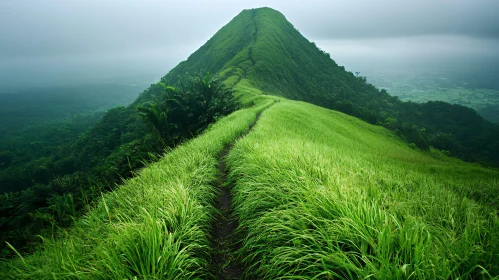 Lush Green Path Mountain Landscape