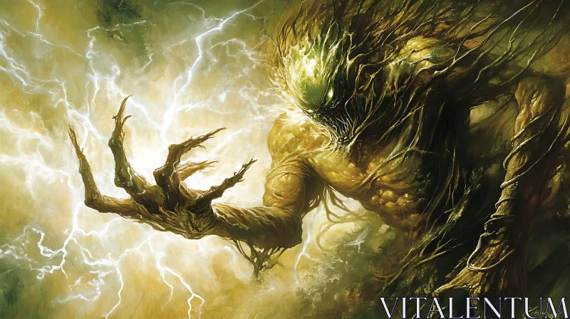 AI ART Electric Storm Monster