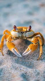 Intricate Crab on Sandy Beach