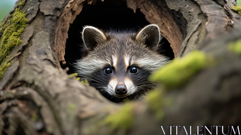 Raccoon Portrait - A Glimpse into the Wild AI Image
