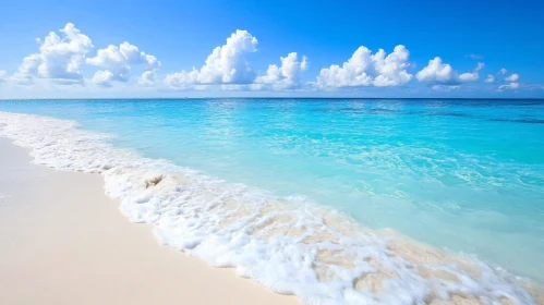 Tranquil Ocean Shoreline with Turquoise Waters