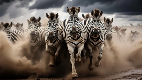 Zebras in Dusty Landscape - Wildstyle Aesthetics