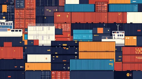 Geometric Patterns in Packed Shipping Containers