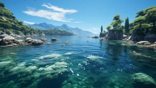 Mediterranean Landscapes in 3D: A Tranquil Marine Masterpiece