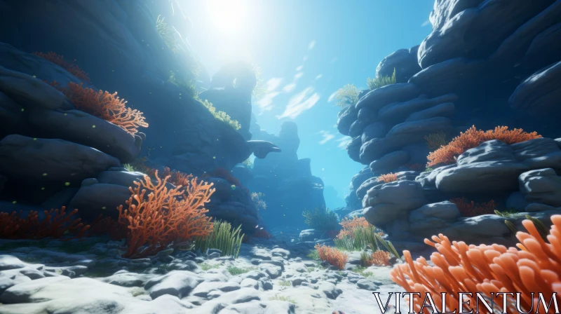 Underwater Adventure: Coral Reef Scene in Unreal Engine Style AI Image
