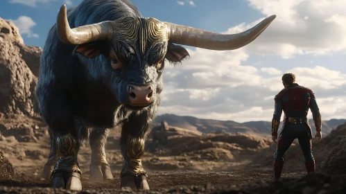 Heroic Encounter with a Mighty Bull
