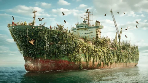 Ship Consumed by Nature