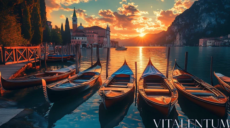 Golden Sunset by the Lake