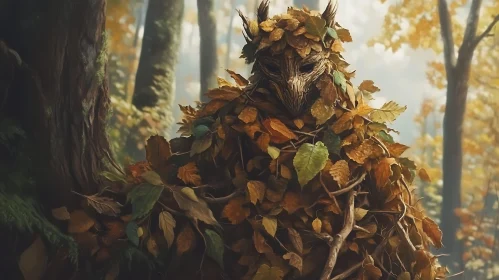 Woodland Guardian in Leafy Disguise