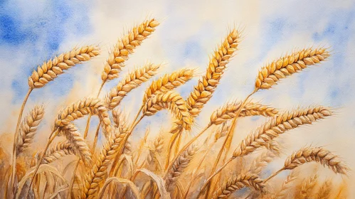 Golden Wheat Field Close-Up