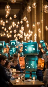 Robotic Encounter in Restaurant: A Festive Atmosphere