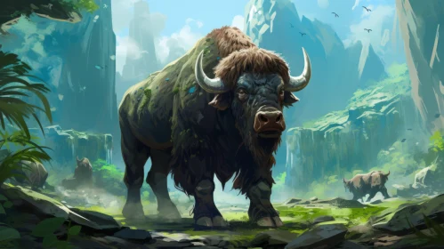Mountain Bison - A Walk in the Forest Game Art