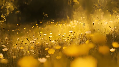 Serene Field of Blooming Wildflowers