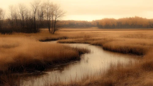 Golden Marsh in Autumn