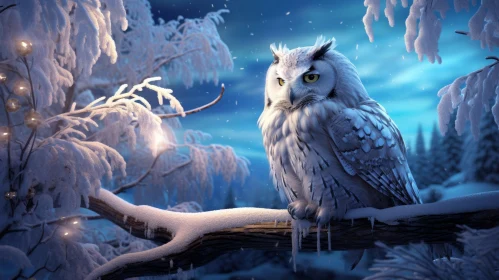 Enchanted Winter Owl - Fantasy Artwork