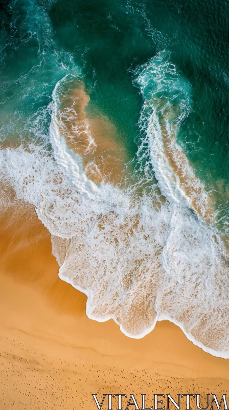 AI ART Aerial Beach and Waves