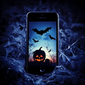 Halloween Spooky Display on Mobile Device