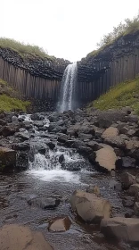 Majestic Basalt Waterfall