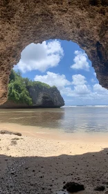 Cave-Framed Beach Landscape