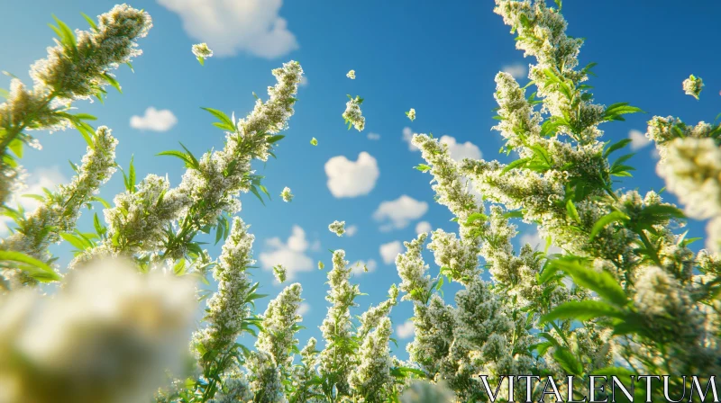 AI ART Flowering Plants Reaching the Sky