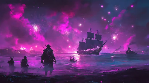 Epic Pirate Harbor with Fireworks