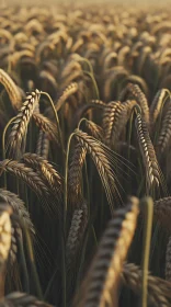 Sunlit Golden Wheat Field