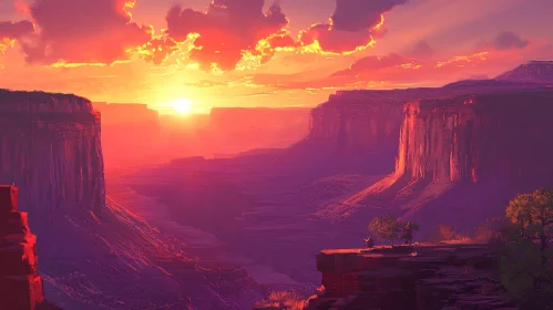 Canyon Sunset Landscape