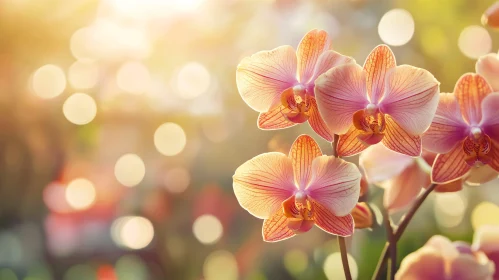 Close-up of Orchids with Bokeh