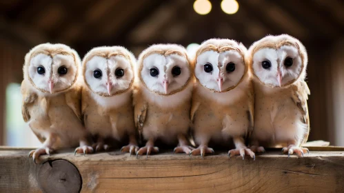 Captivating Emotionally Complex Depiction of Baby Barn Owls