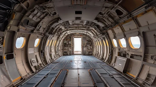 Exposed Structural Elements Inside Aircraft