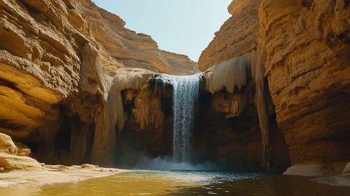 Desert Canyon Waterfall