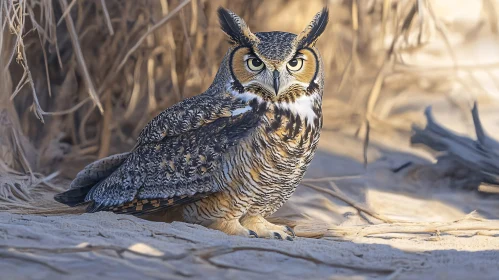 Desert Owl Captured in Its Natural Setting