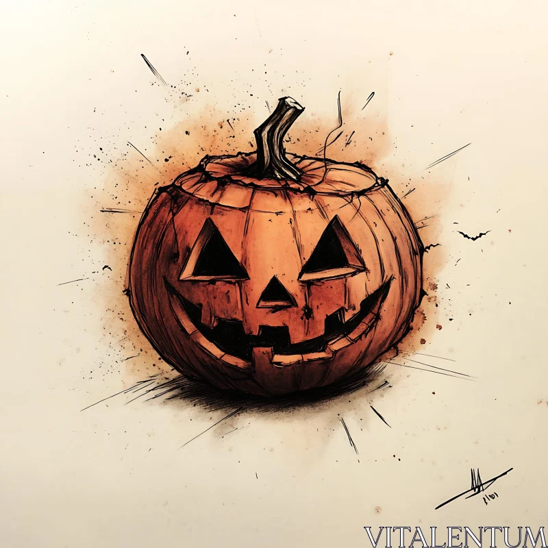 Pumpkin Carving Artwork AI Image