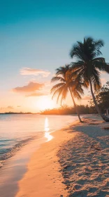 Golden Sunset on a Tranquil Beach