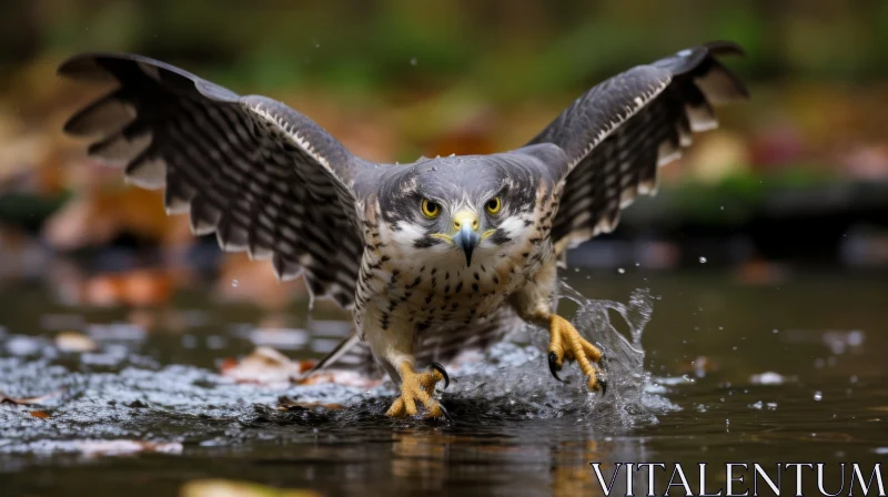 Falcon in Action: A Nature-Inspired Animal Portrait AI Image