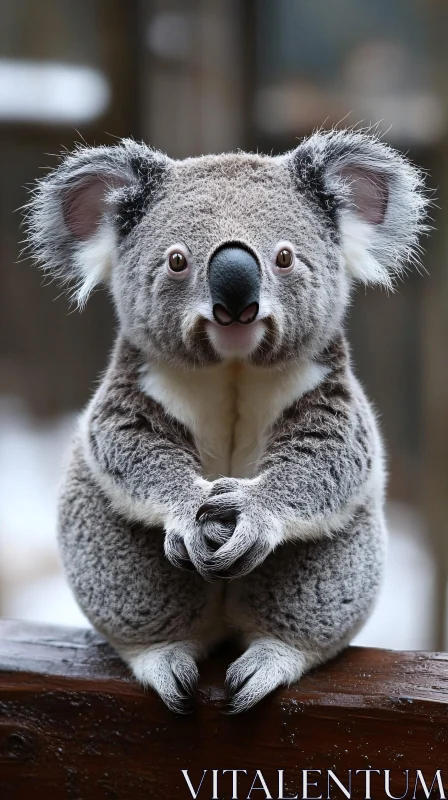 AI ART Fluffy Koala in Serene Setting