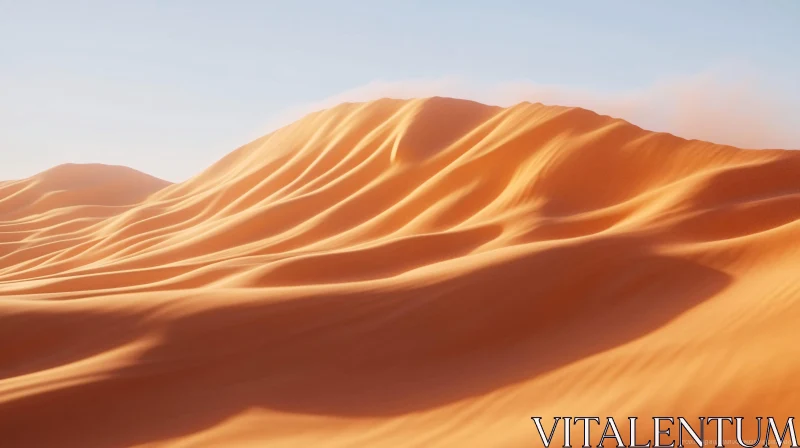 Serene Desert with Golden Sand Dunes