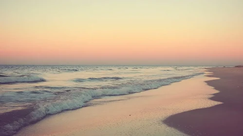 Tranquil Sunset Beach Scene