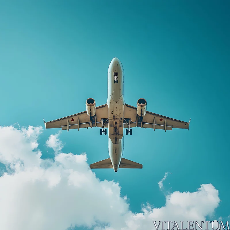 Aircraft Flying Against a Clear Sky
