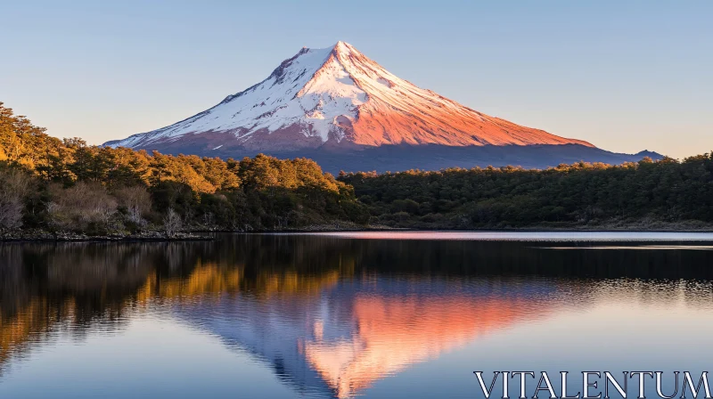 Mountain Reflection at Twilight AI Image