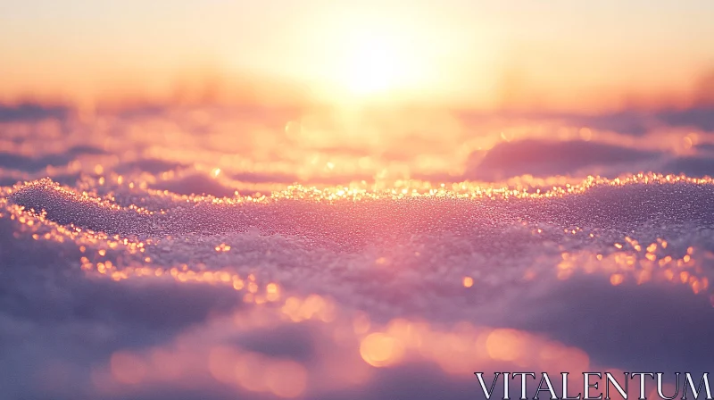 AI ART Ethereal Glow of Sunrise on Snow