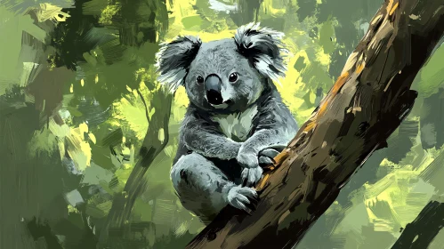 Wildlife Art: Koala in Nature