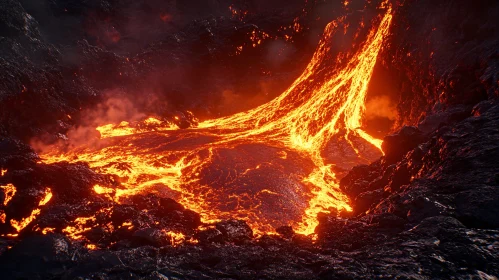 Molten Lava Eruption