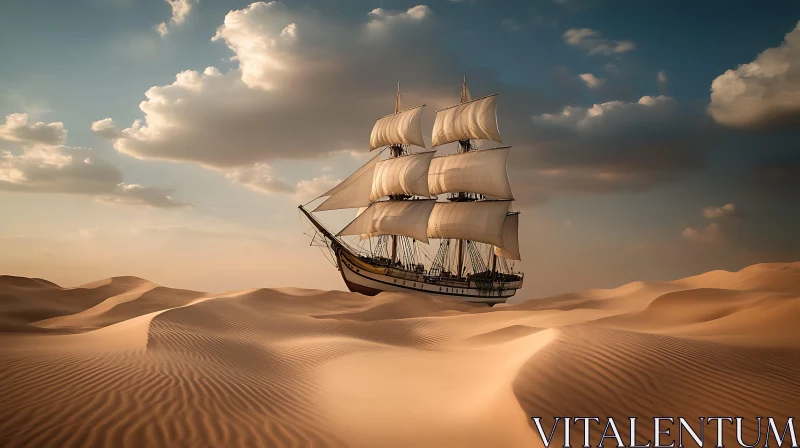 Fantasy Desert Voyage AI Image