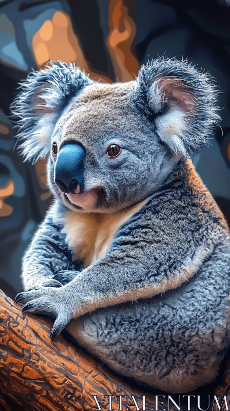 AI ART Serene Koala in Natural Habitat